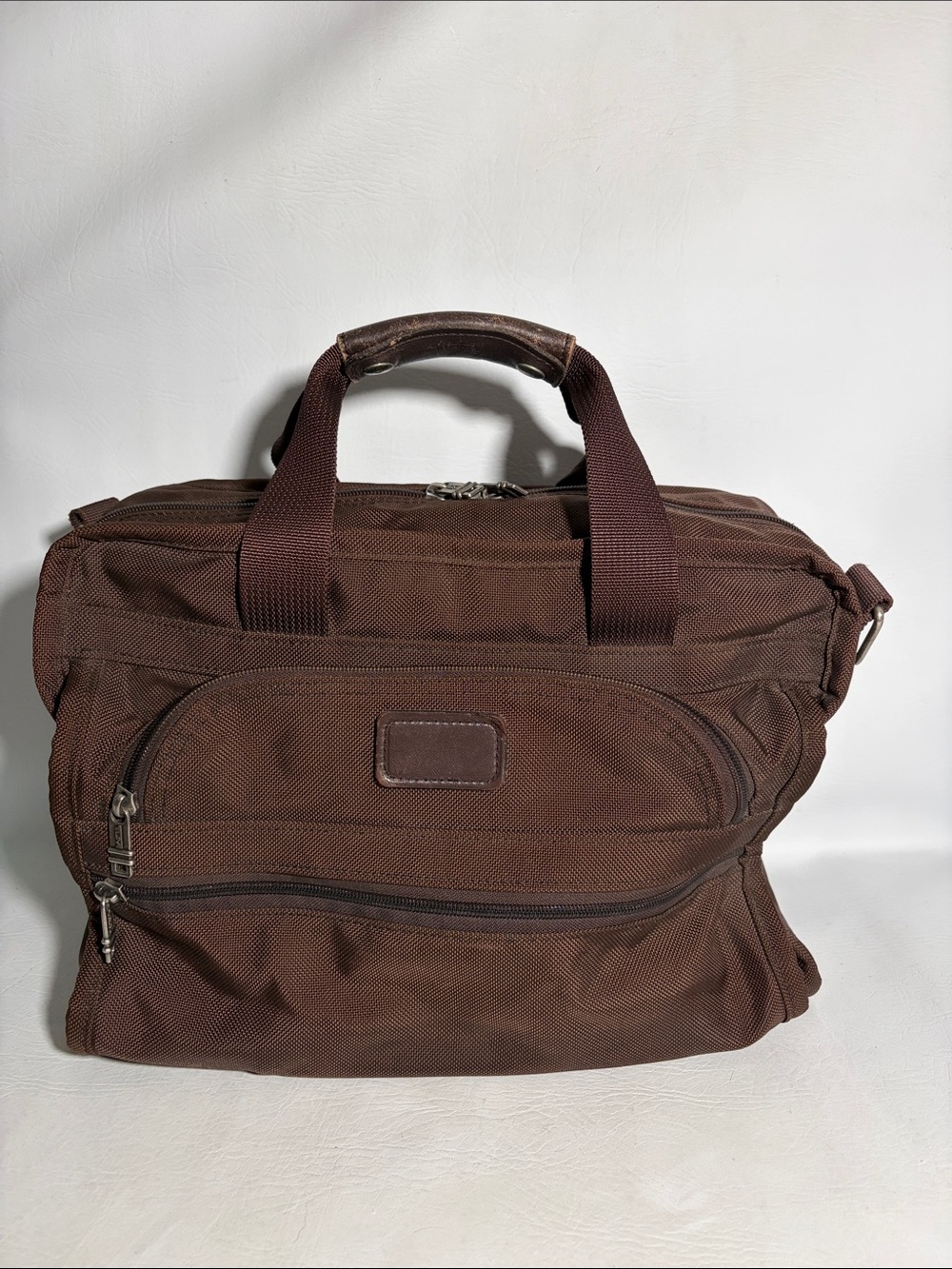 TUMI VTG Brown Ballistic Nylon Small Weekender Duffel Bag No Long Strap